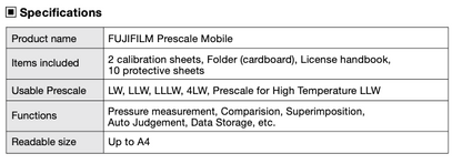 Fujifilm Prescale Mobile App specifications