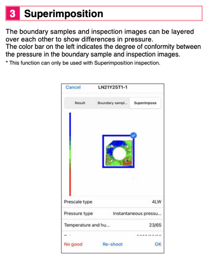 Fujifilm Prescale Mobile App screenshot superimposition