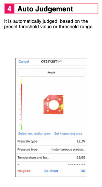 Fujifilm Prescale Mobile App screenshot auto judgement