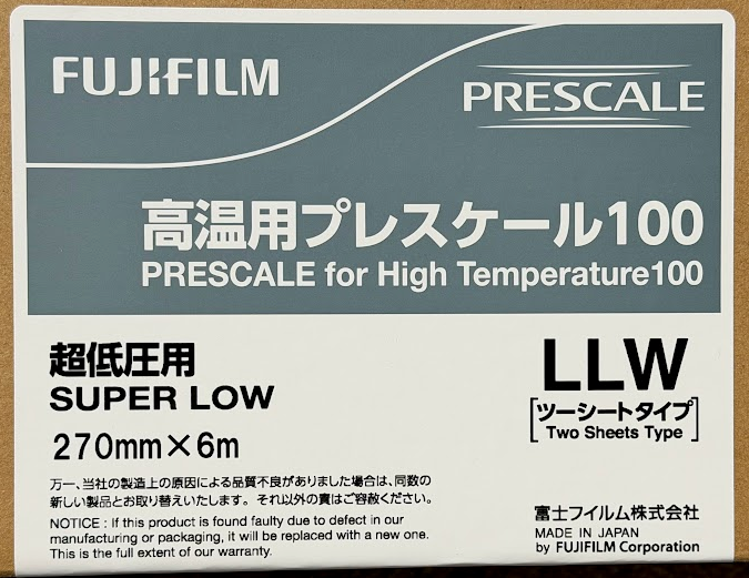 Película indicadora de presión de alta temperatura y rollo súper bajo de preescala LLW-HT 