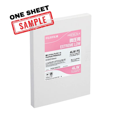 Fujifilm Prescale 4LW Extreme Low Pressure Film Sheets packaging on white background