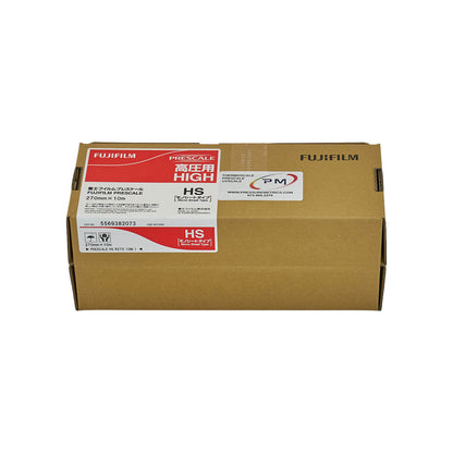 Fujifilm Prescale HS High Pressure Film Roll Cardboard box on a white background side view