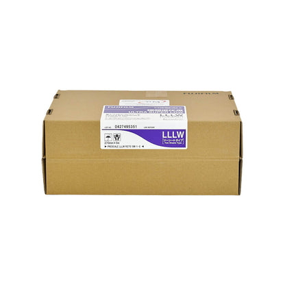 Fujifilm Prescale LLLW Ultra Super Low Pressure Film Roll Cardboard box on a white background side view