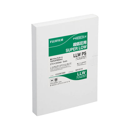Fujifilm Prescale LLW Super Low Pressure Film Sheets packaging on white background