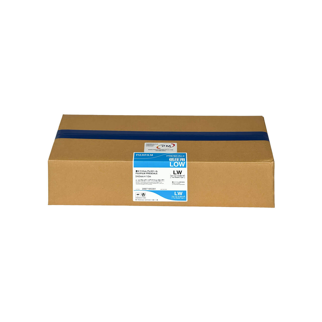 Fujifilm Prescale LW Extra Wide Low Pressure Film Roll packaging box on white background