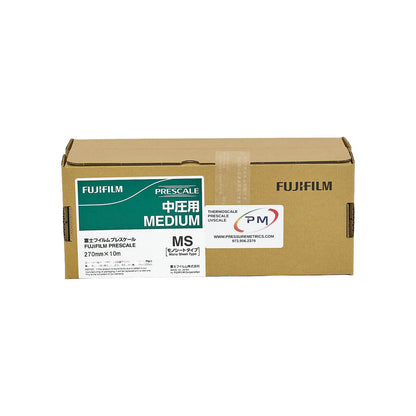 Fujifilm Prescale MS Medium Pressure Film Roll Cardboard box on a white background