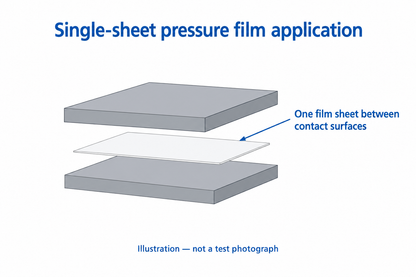 Single-sheet pressure-film application