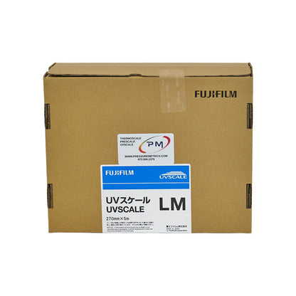 Fujifilm UVSCALE LM Sensitivity UV Measurement Film Roll Cardboard box on a white background