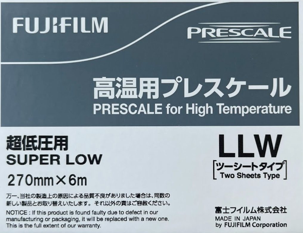 LLW-HT Prescale Super Low Roll, High Temperature Pressure Indicating Film - Pressure Metrics