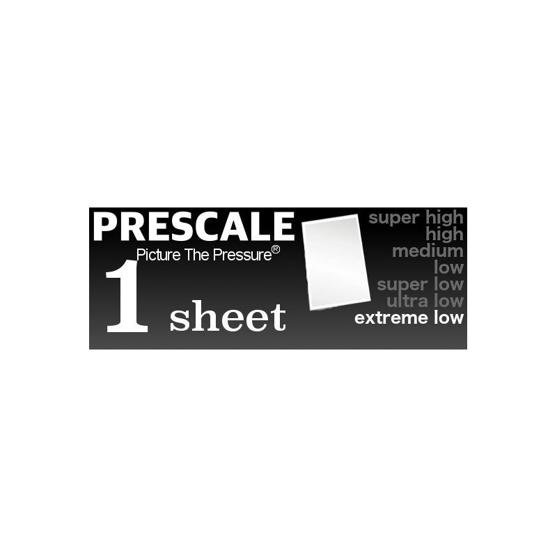 Prescale Extreme Low Single Sheet - Pressure Indicating Film - Pressure Metrics