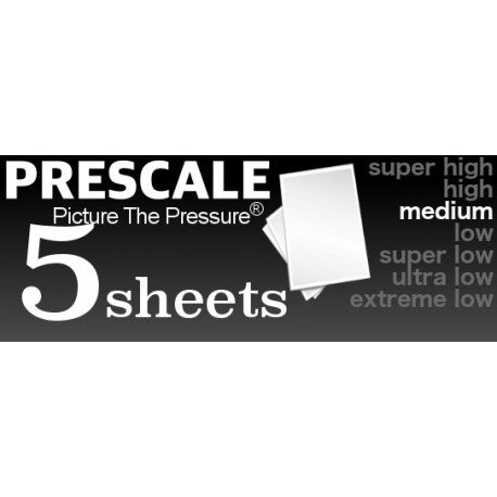 Prescale Medium 5-Sheet Pack – Pressure Indicating Film - Pressure Metrics