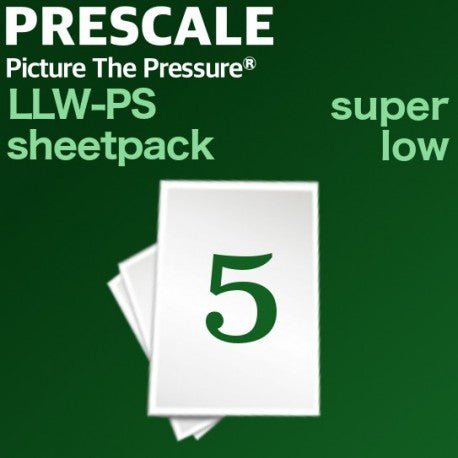 Prescale Super Low 5-Sheet Pack - Pressure Indicating Film - Pressure Metrics