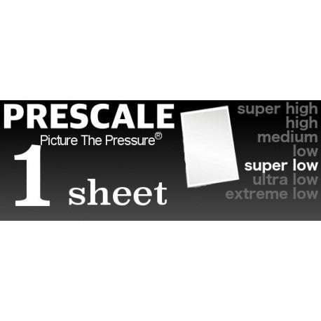 Prescale Super Low Single Sheet – Pressure Indicating Film - Pressure Metrics