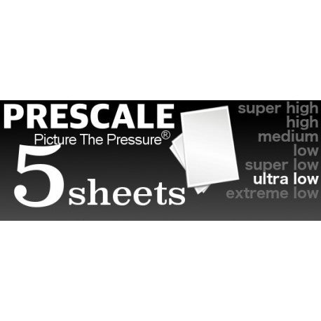 Prescale Ultra Low 5-Sheet Pack – Pressure Indicating Film - Pressure Metrics